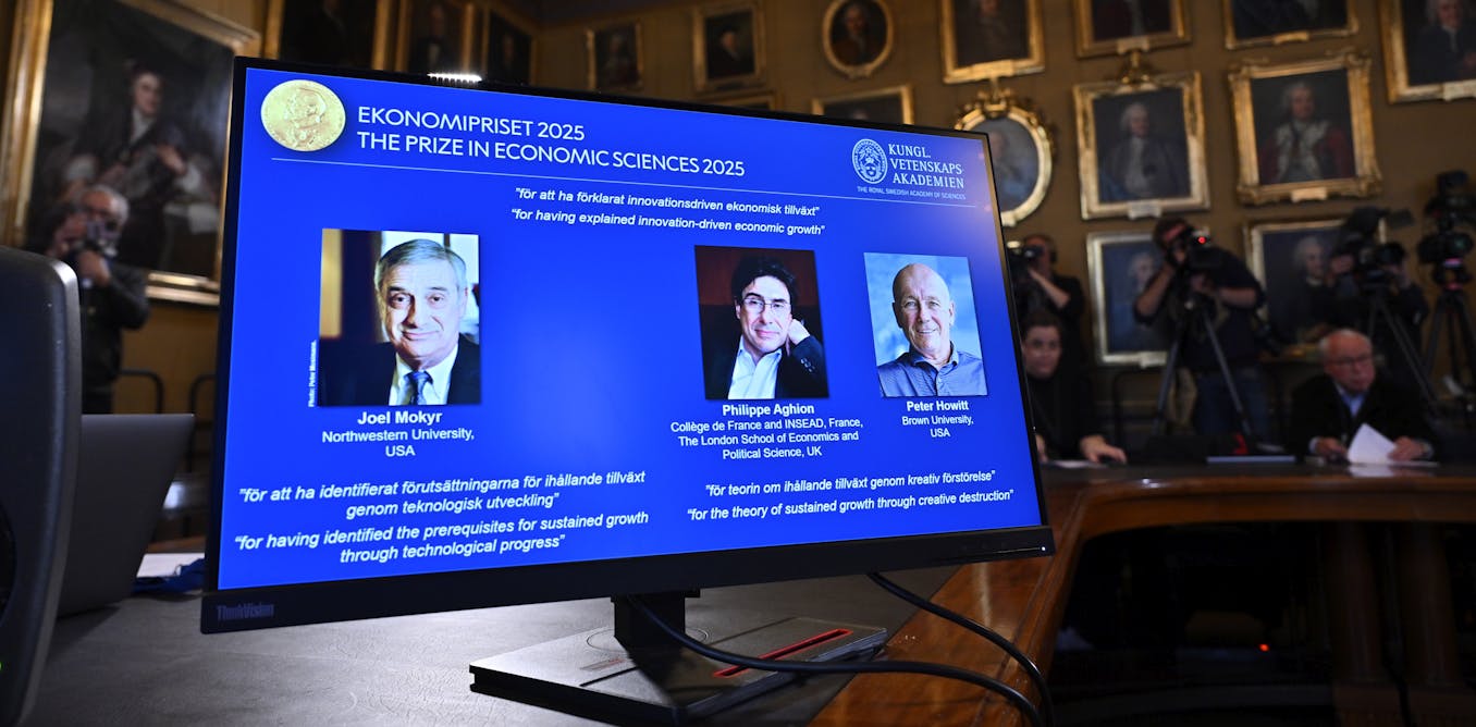 Philippe Aghion, Peter Howitt, and Joel Mokyr received the 2023 Nobel Prize in Economic Sciences for their contributions to understanding economic growth. Their work challenges earlier theories by emphasizing the role of firms in driving technological progress through a concept known as "creative destruction," where new innovations replace outdated technologies. They argue that proper incentives and protection, along with a culture of knowledge and openness to new ideas, are vital for sustained growth. Mokyr highlights historical trends, particularly the Enlightenment, in linking scientific discovery to technological advancement and improved living standards. Their frameworks continue to influence contemporary economic policy discussions.