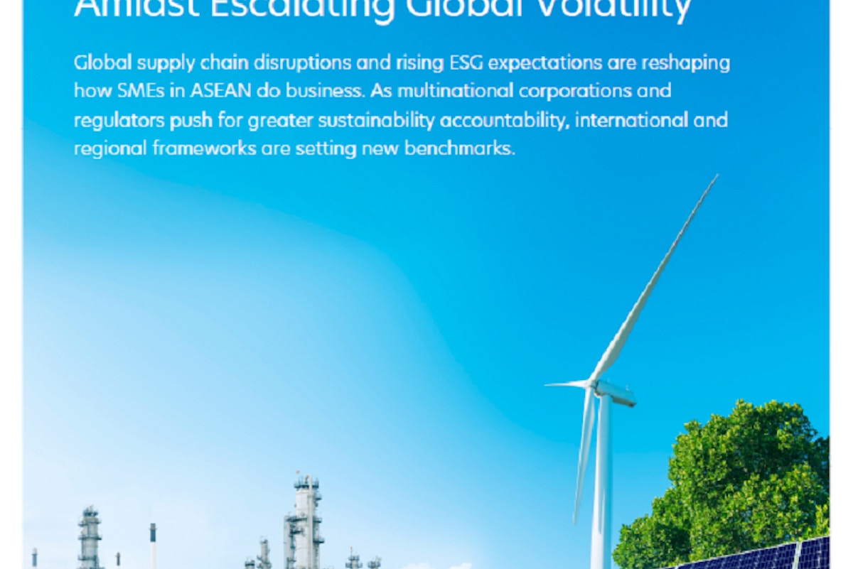 Global supply chain disruptions and increasing ESG expectations are redefining business practices for SMEs in ASEAN. With multinational corporations and regulators demanding greater sustainability accountability, new international and regional frameworks are established as benchmarks. This shift presents SMEs with opportunities to transform compliance into a competitive advantage.