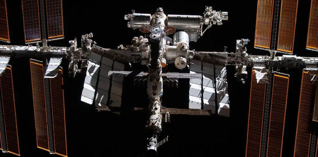 The International Space Station (ISS) faces growing air leaks from cracks in the Russian segment's PrK transfer tunnel, causing safety concerns and emergency sheltering of astronauts. The cracks, repaired temporarily with sealant, lack a permanent fix, straining the station's structural integrity and international cooperation. Roscosmos and NASA disagree on the leak's severity, complicating repair proposals. The ISS, initially planned to be replaced by commercial space stations, is now extended until 2032 due to delays in private-sector replacements like Vast's Haven and Axiom stations. Government agencies remain crucial to maintaining low Earth orbit presence amid a slow commercial transition.