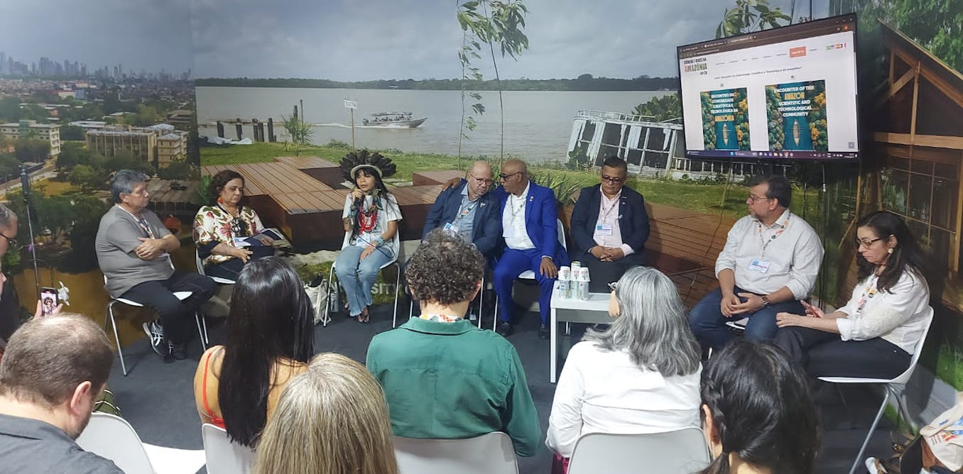 The UN climate summit Cop30 in Belém, Brazil, focuses on climate finance targets, ethical fossil fuel transitions, and the role of renewables in the economy. The venue features a blue zone for diplomatic negotiations and a green zone for public events. Notable discussions include the lack of attention to oceans in climate agreements, with insights from researcher Kerstin Bergentz highlighting their crucial role in climate regulation. Additionally, Mauricio Paixão addresses environmental racism, emphasizing unequal recovery efforts following floods that disproportionately affected marginalized communities in Brazil.
