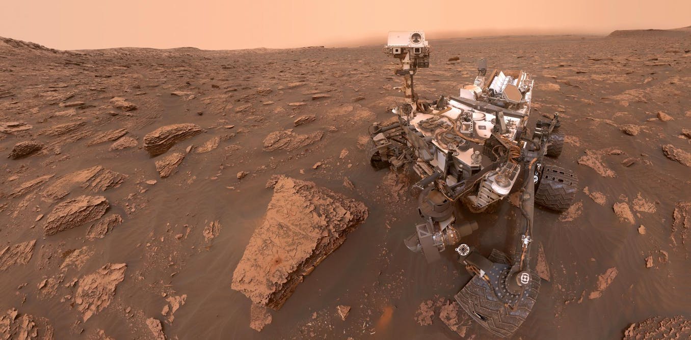 Carbon-based molecules found in a sedimentary Martian rock named Cumberland suggest the possibility of ancient life on Mars. Curiosity rover's analysis revealed long-chain alkanes and fatty acid derivatives, organic compounds more complex than previously detected on Mars. The study argues that these organics' high concentrations cannot be fully explained by non-biological processes such as meteorite delivery, atmospheric reactions, or geological serpentinisation. Ionizing radiation would have degraded these molecules over time, implying past abundances were much higher. While acknowledging the need for extraordinary evidence, researchers highlight the plausibility of a biological origin, pointing to remnants of an ancient Martian biosphere. Definitive conclusions await lab analyses of returned Martian samples.