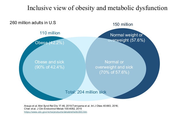 Metabolic health, crucial to tackling the obesity epidemic, affects many individuals of normal weight who are still at risk. Poor metabolic health arises from various factors including diet, physical activity, and environmental influences, leading to chronic conditions like cardiovascular disease and diabetes. Obesity serves as a visible marker of metabolic dysfunction, but not all at-risk individuals are overweight. A range of fat types, especially visceral and ectopic fat, can indicate health issues without corresponding weight gain. Structural issues in healthcare and food industries hinder prevention efforts. There is a growing public demand for solutions to improve metabolic health.