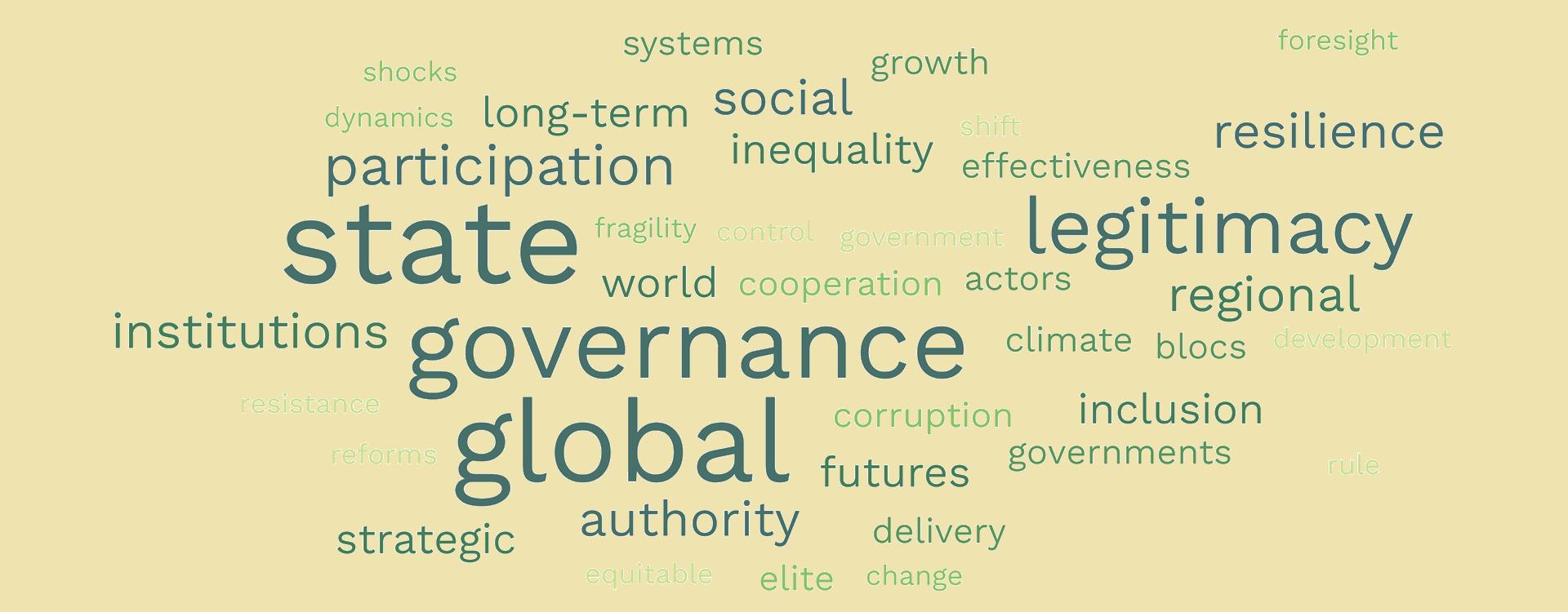 Global South states face significant pressures from climate change, demographic shifts, technology, and geopolitical tensions that challenge their legitimacy, capacity, and governance. A strategic foresight study identifies four potential governance trajectories: the dealmaker, which prioritizes economic growth but risks long-term instability; the system-builder, rooted in cooperation and equity but difficult to achieve; the fractured state, characterized by fragmentation and rising inequality; and the collapsed state, where governance fails entirely. Each trajectory is influenced by external shocks and internal choices, highlighting the complexity and uncertainty of governance futures in the Global South.