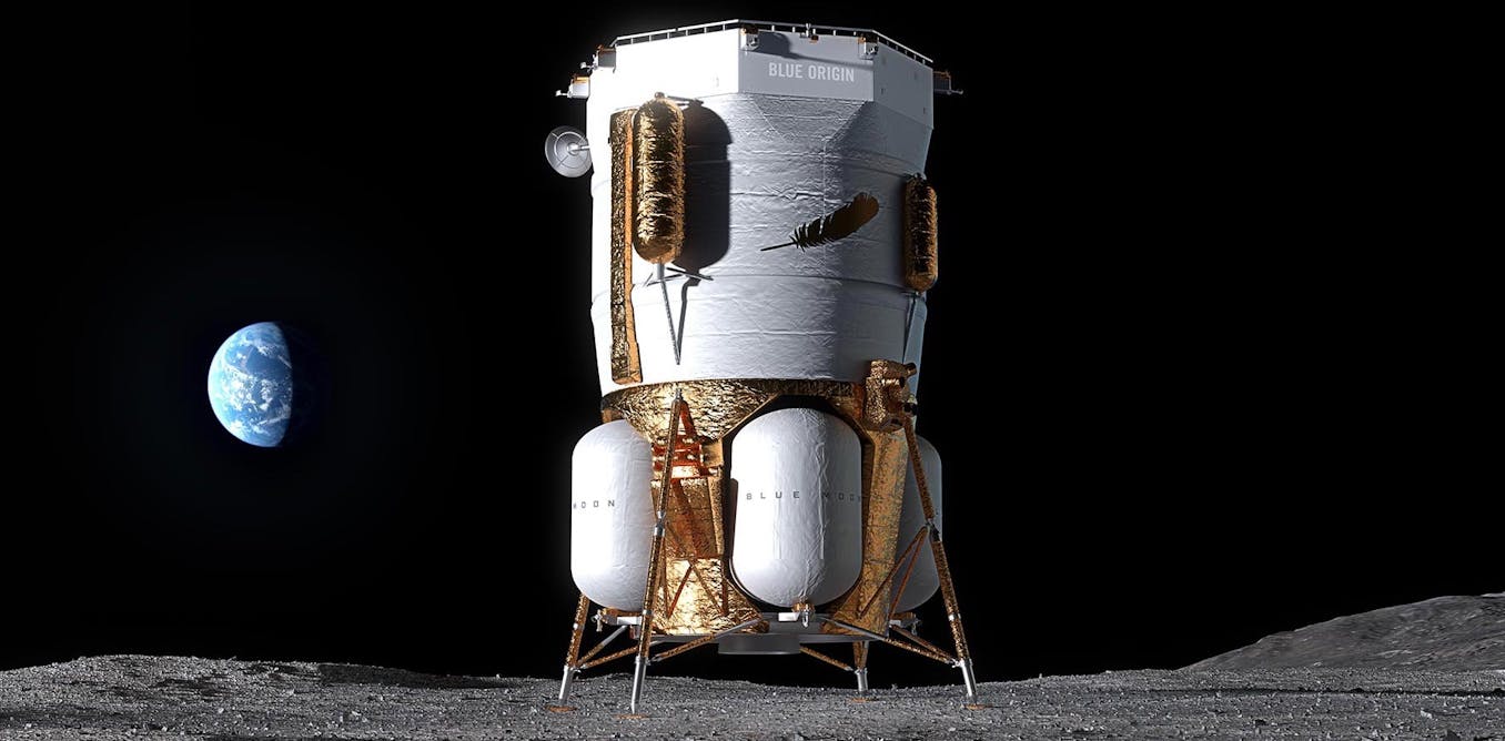 The U.S. and China are competing to land humans on the Moon, with Elon Musk’s SpaceX and Jeff Bezos’ Blue Origin as potential key players in the American effort. SpaceX, awarded a $4.4 billion contract for NASA's Artemis III mission, faces scrutiny due to delays and technical challenges in their Starship development. Meanwhile, Blue Origin is preparing to modify its Mark 1 lander for crewed missions. With China aiming for a lunar landing by 2030, concerns mount that the U.S. may fall behind unless progress accelerates. NASA's funding and leadership turnover further complicate the race.